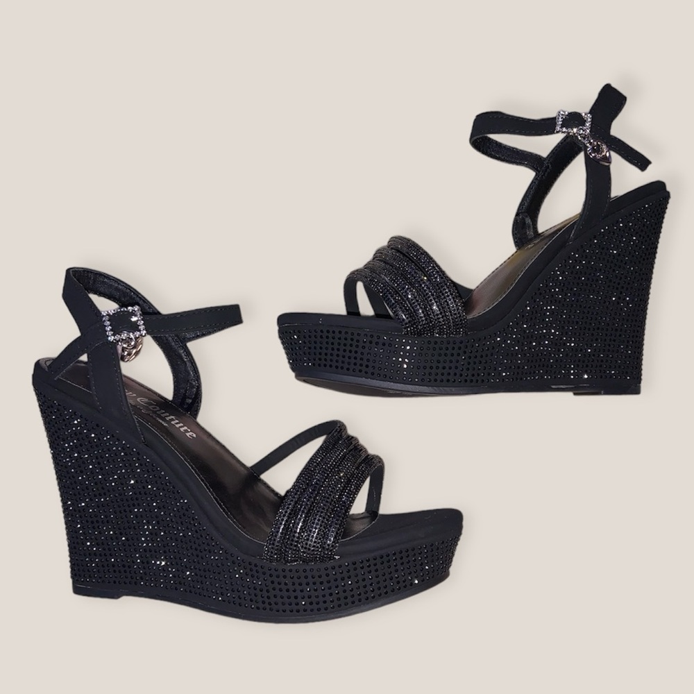Juicy Couture Rhinestone Wedge with Charm NWOT - Picture 5 of 9